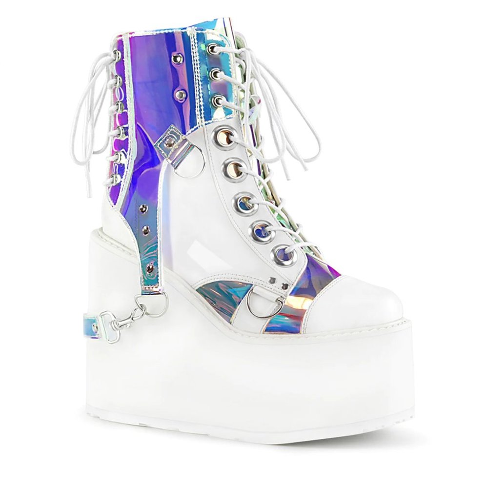 NIB! Demonia Quartz Black Hole Platform Boots - 10